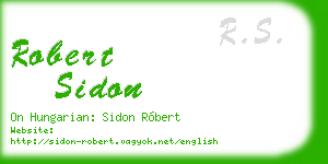 robert sidon business card
